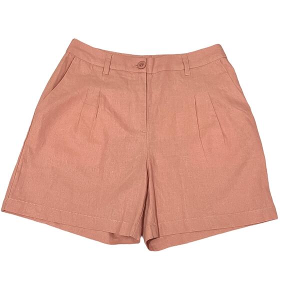 Violets & Roses SIZE 4/27 Pleated Casual Linen Blend Shorts  Stitch Fix Wide Leg - Picture 1 of 8
